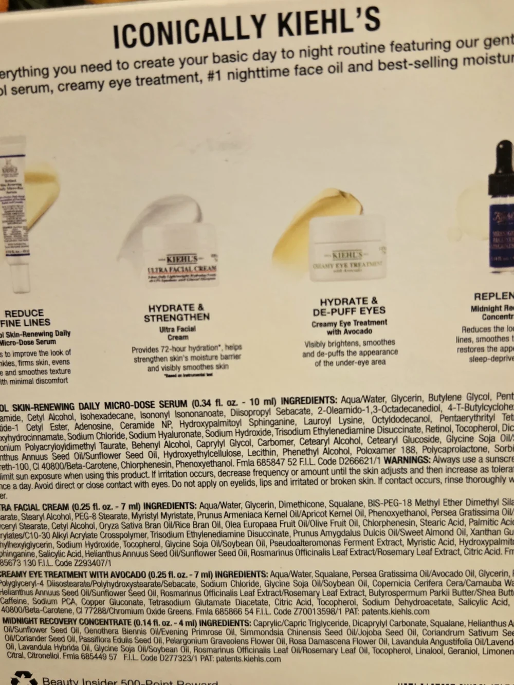 Kiehl's Iconically Kiehl's Skincare Set Retinol Serum Eye Cream Facial Cream New